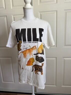 MILF Man I Love Felines Cat Graphic Tee